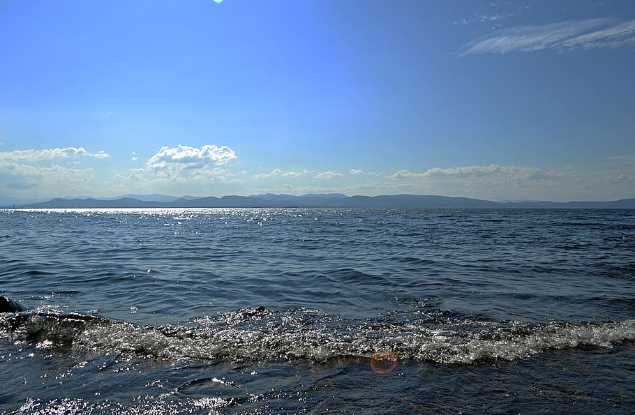 lake champlain, water, sea, sky, scenics - nature, beauty in nature HD wallpaper