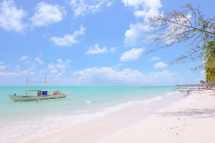 philippines, balabac, water, sea, beach, land, sky, cloud - sky HD wallpaper