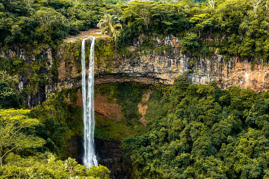 mauritius, chamarel, chamarel waterfall, nature, landscape, HD wallpaper