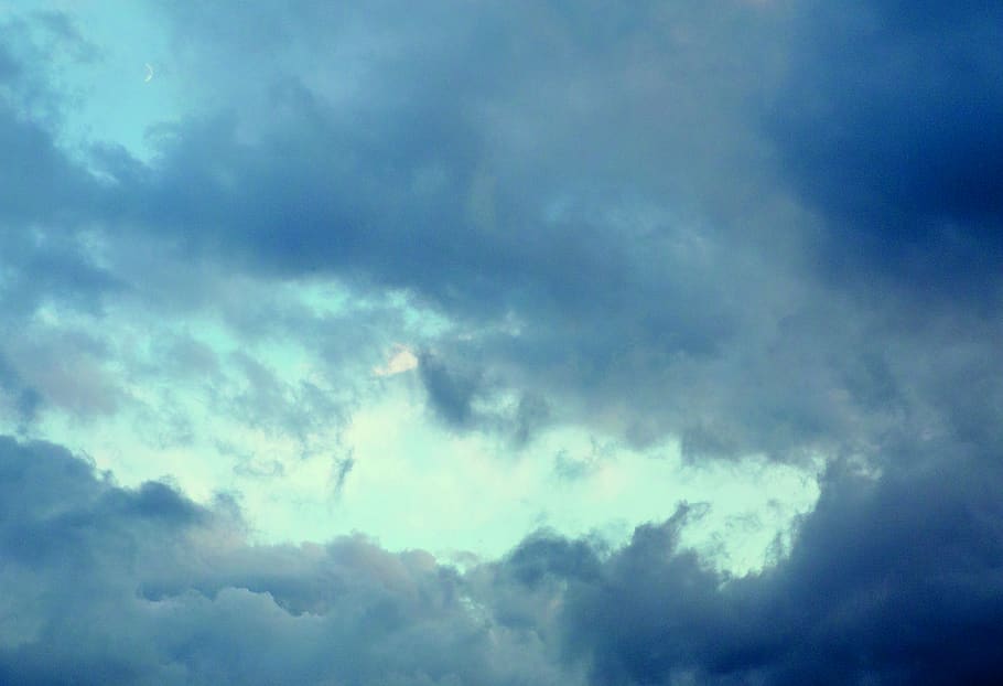 cloud, cloudy, vsco, azure, colors, italy, moon, cloud - sky, HD wallpaper
