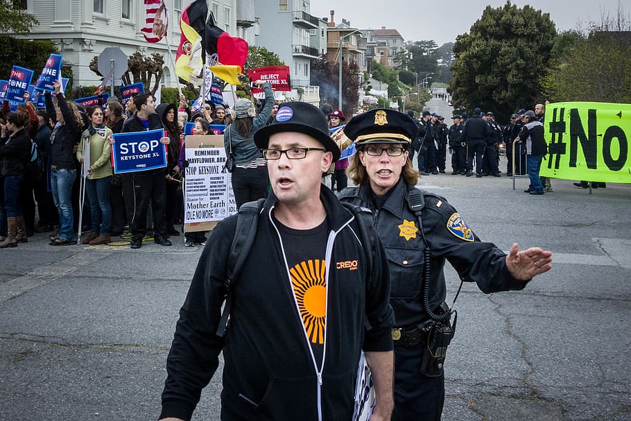 united states, san francisco, pacific heights, protests, cops, HD wallpaper