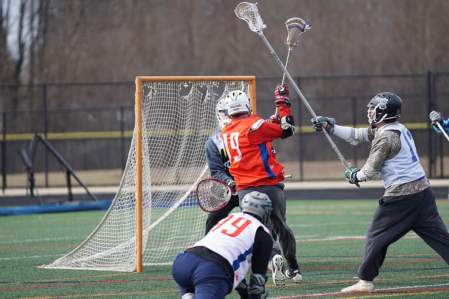 men playing lacrosse during daytime, human, person, clothing HD wallpaper