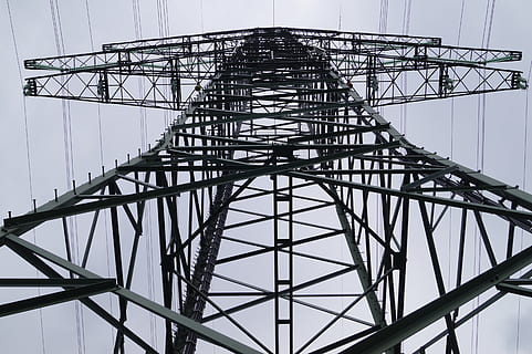 Black Steel Electric Post, connection, construction, electrical HD wallpaper
