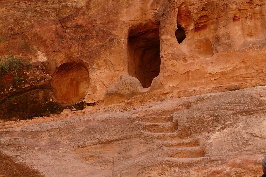 jordan, petra, desert, sand stone, canyon, siq, gorge, world heritage