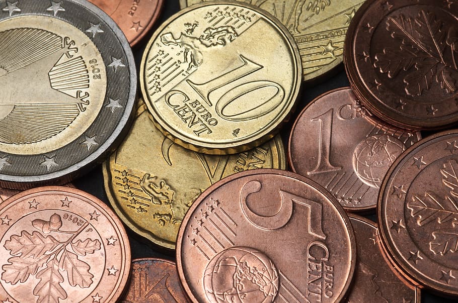 money, coins, finance, currency, business, metal, full frame HD wallpaper