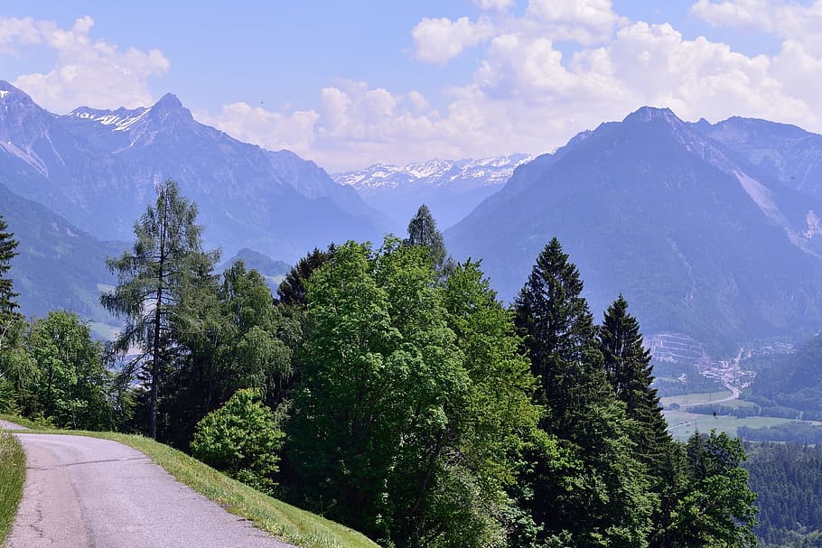 landscape, hill, mountain, mountainous, nature, tree, plant HD wallpaper