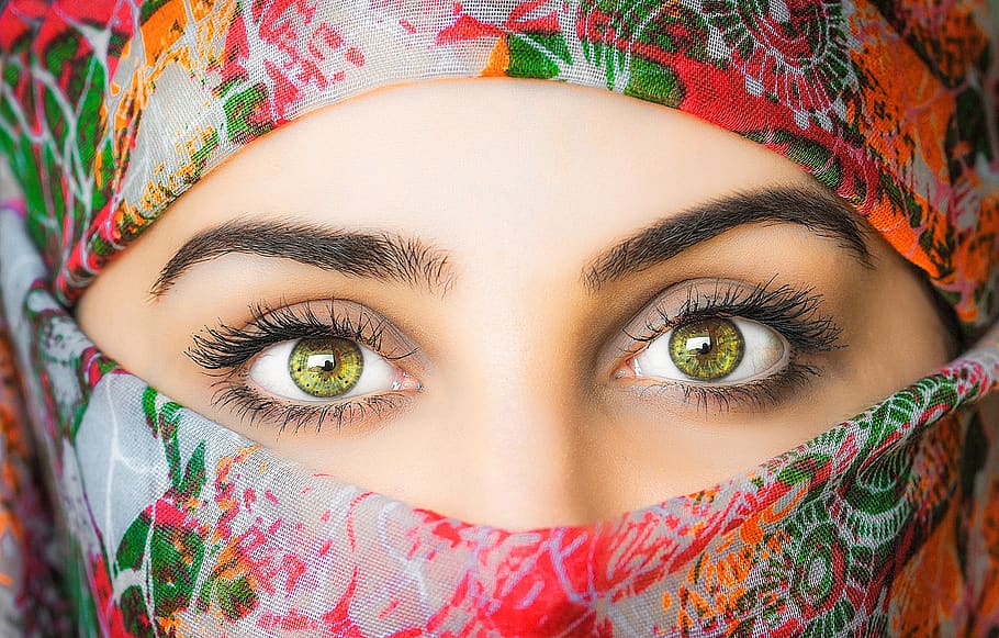 woman, headscarf, exotic, beautiful, traditional, fashion, style