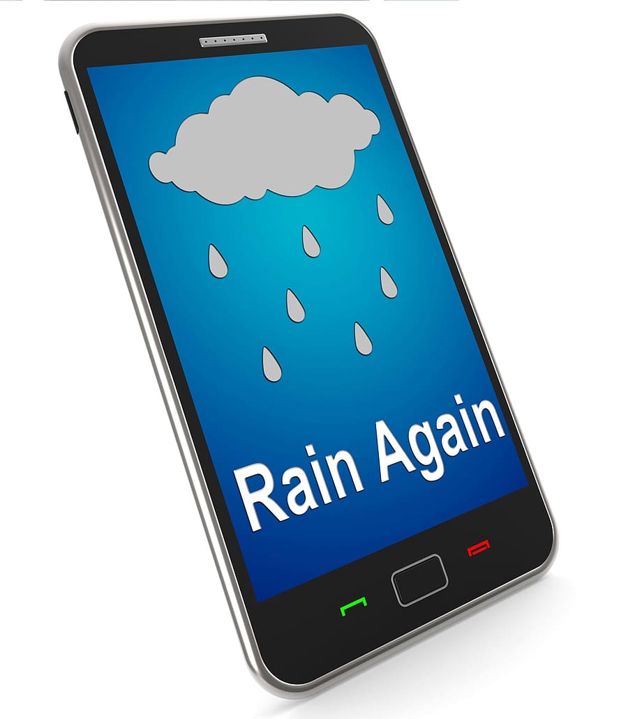 Rain Again On Mobile Showing Wet Miserable Weather, cellphone HD wallpaper