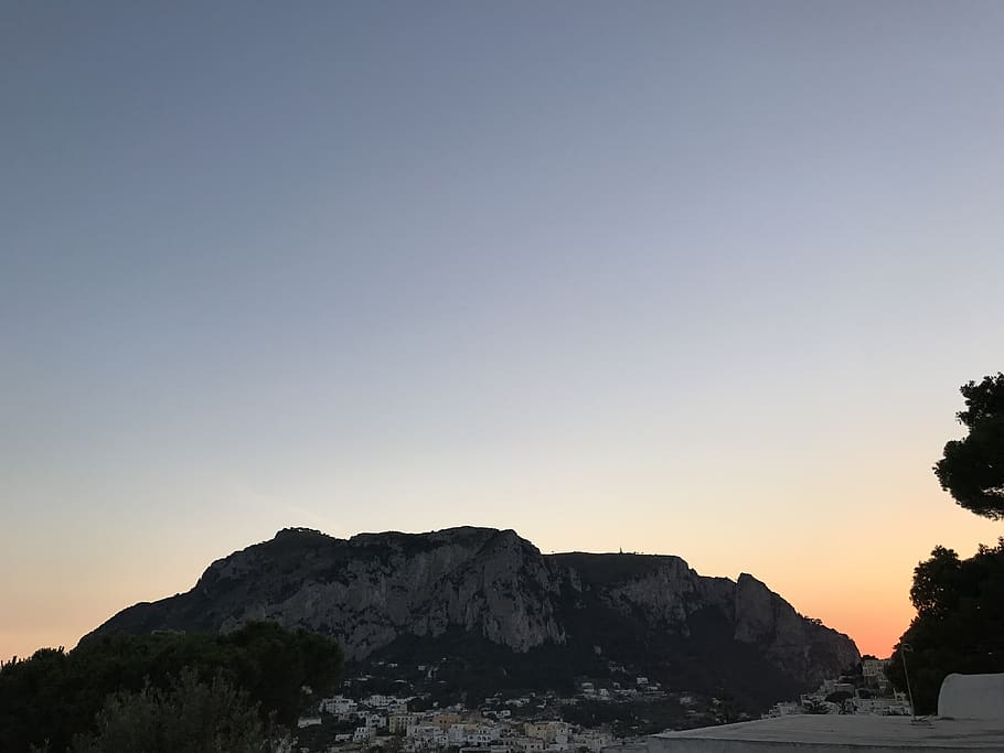 italy, capri, valley, ocean, sea, coast, coastal town, rocks HD wallpaper