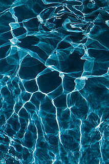 Wavy water surface in a swimming pool, wave, abstract, background HD wallpaper