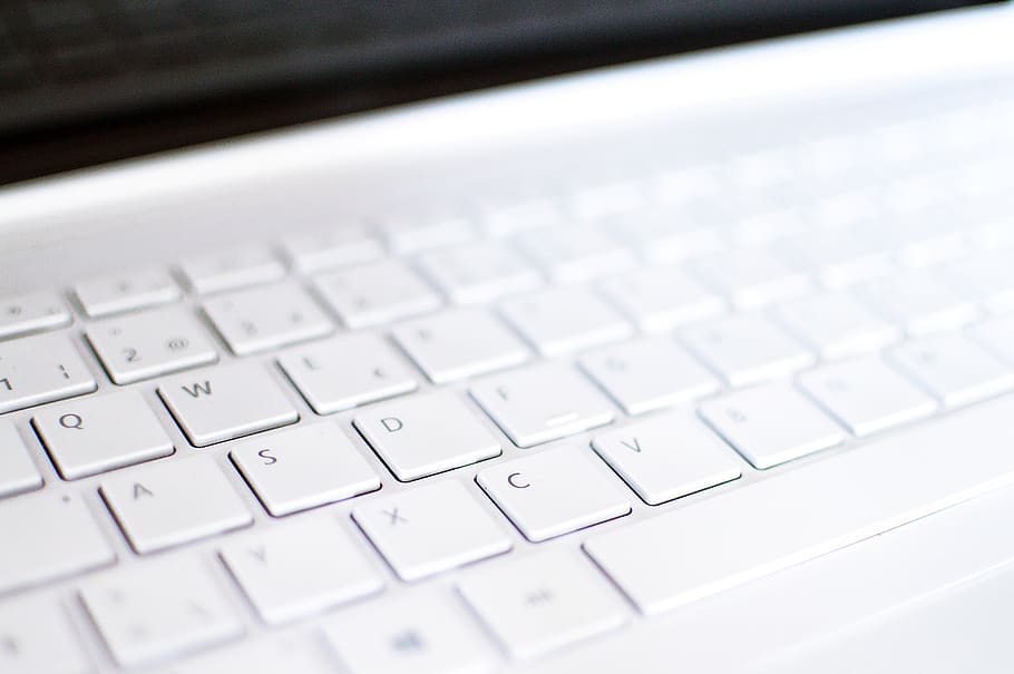 laptop, keyboard, awsd, computer, notebook, office, input, technology HD wallpaper