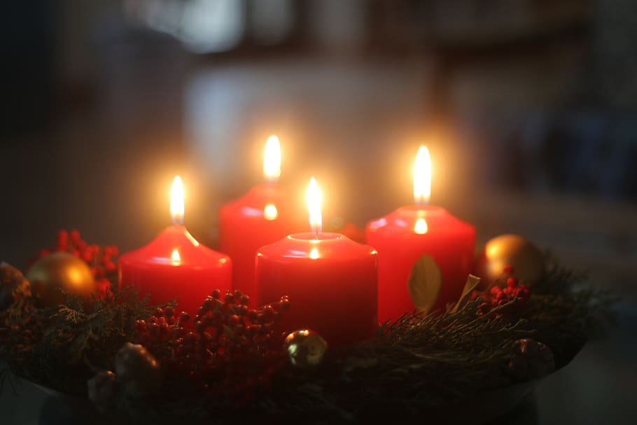 italy, assisi, soft, light, cosy, hygge, flame, red, christmas HD wallpaper