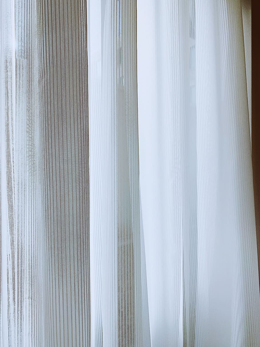 minimalism, light, curtains, white color, no people, window HD wallpaper
