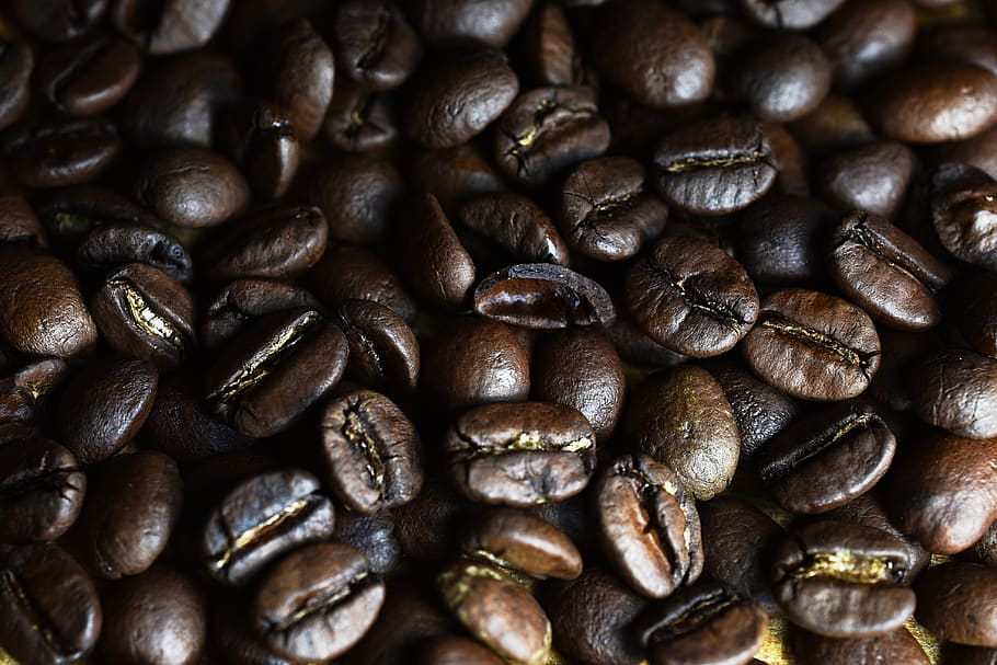coffee, grains, grain coffee, brown, detail, roasted coffee bean HD wallpaper