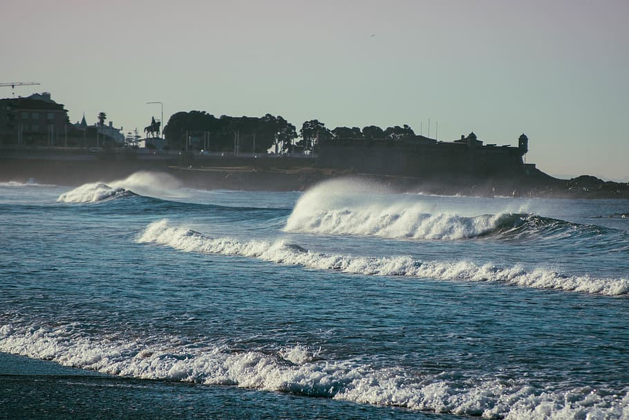sea waves during daytime, ocean, water, outdoors, nature, atlantic HD wallpaper