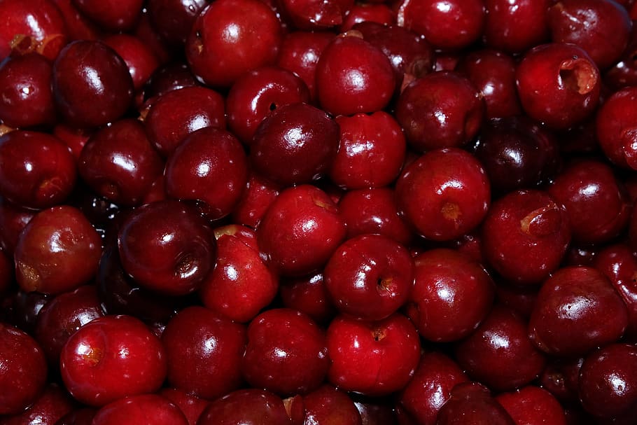 cherry, ripe, tasty, fruit, red, sweet, vitamin, nutrition, HD wallpaper