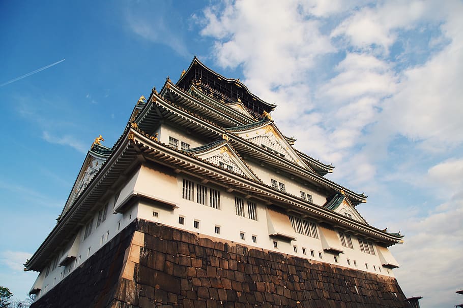 osaka, japan, sky, building exterior, architecture, built structure HD wallpaper