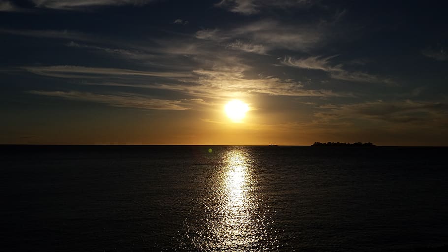 landscape, nature, wallpaper, sunset clouds, sky, water, scenics - nature HD wallpaper