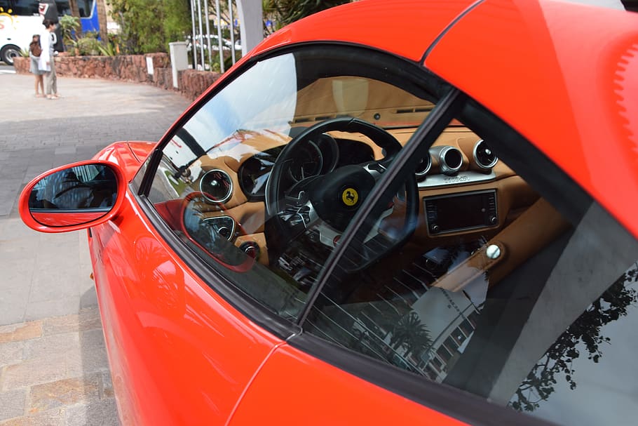 ferrari, red, wheels, ps, racing car, auto, vehicle, sports car HD wallpaper