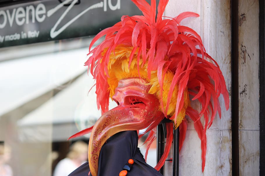 venice, mask, carnival, costume, one person, day, close-up HD wallpaper