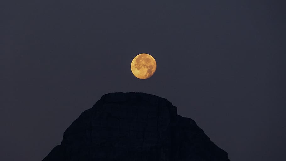 canada, canmore, nature, moon, background, wallpaper, purple HD wallpaper