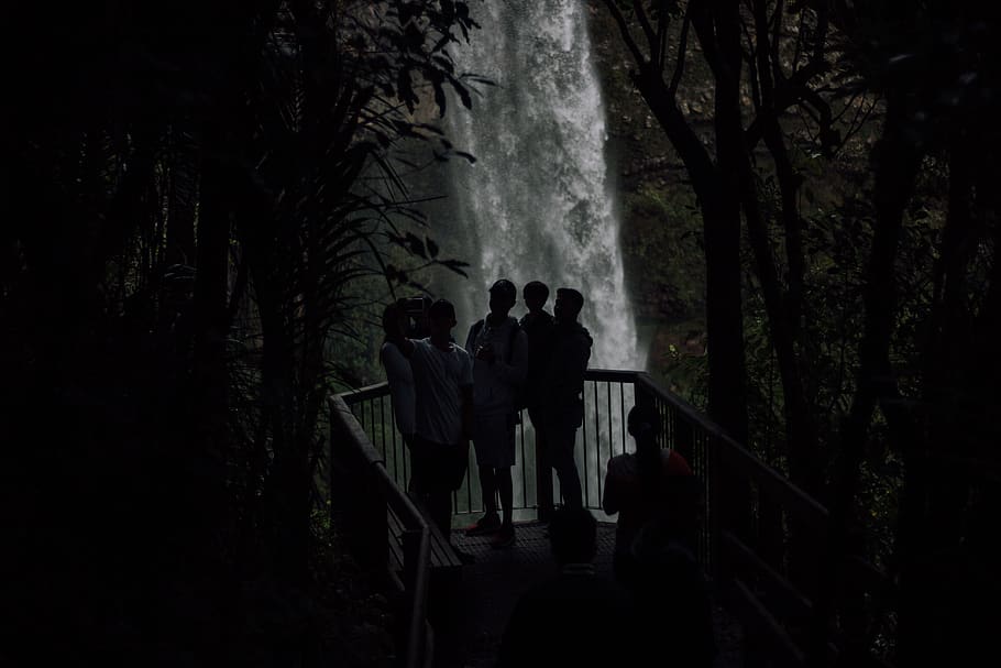 new zealand, makomako, bridal veil falls, nature, selfie, waterfall, HD wallpaper