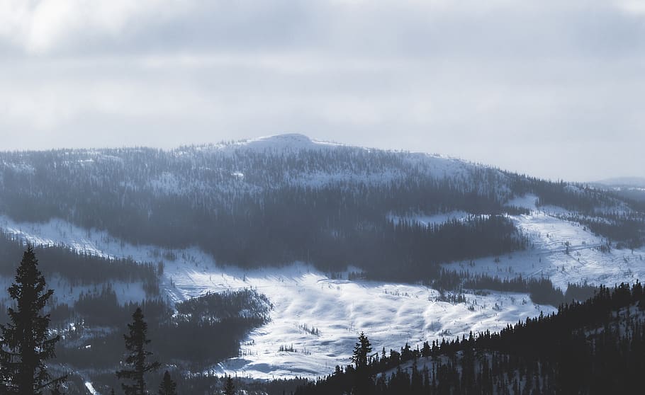 Photo of Mountain Covered With Snow, clouds, cold, colors, daylight HD wallpaper