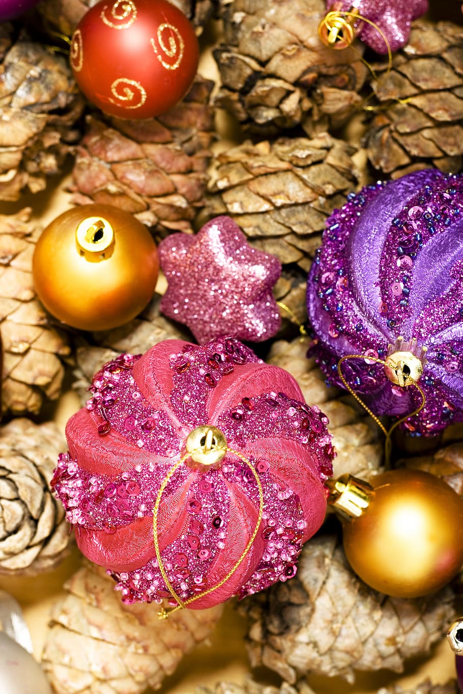 background, ball, bauble, celebration, christmas, color, decor HD wallpaper