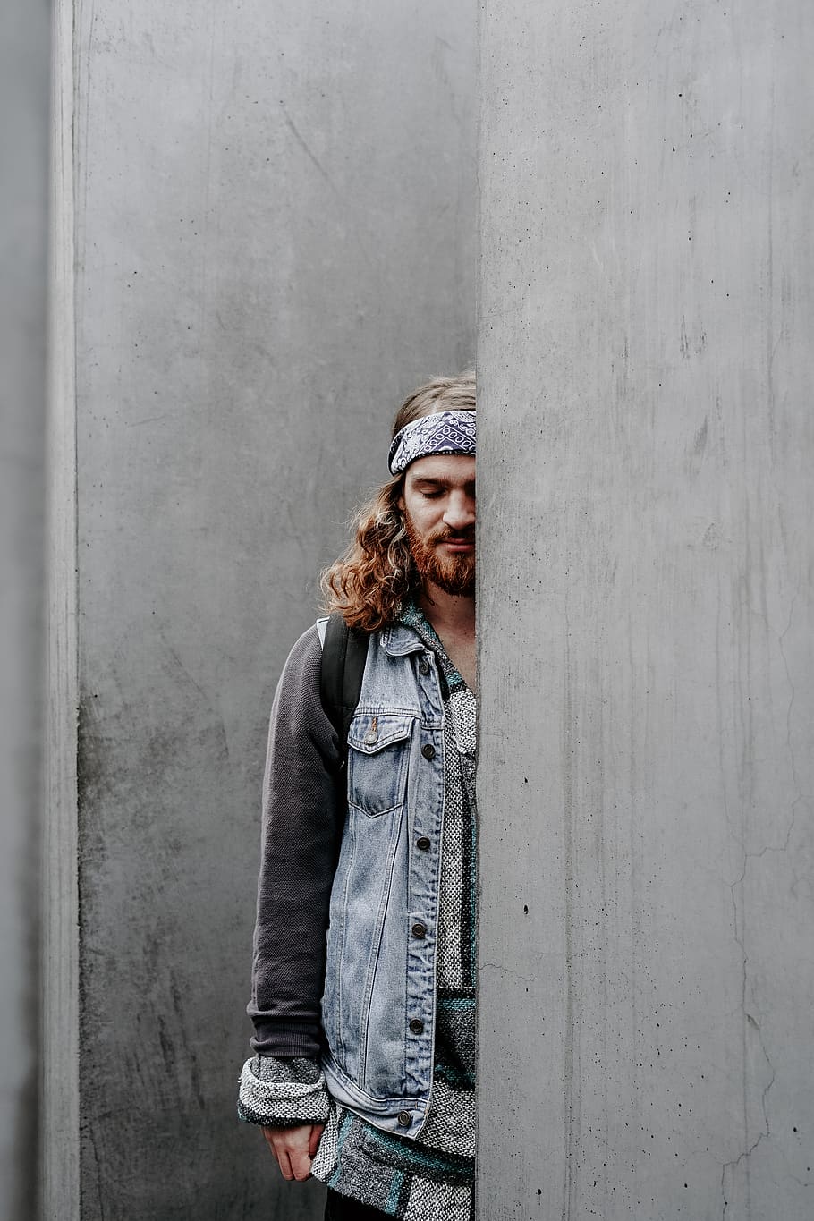 man in blue denim jacket, one person, young adult, standing, lifestyles HD wallpaper