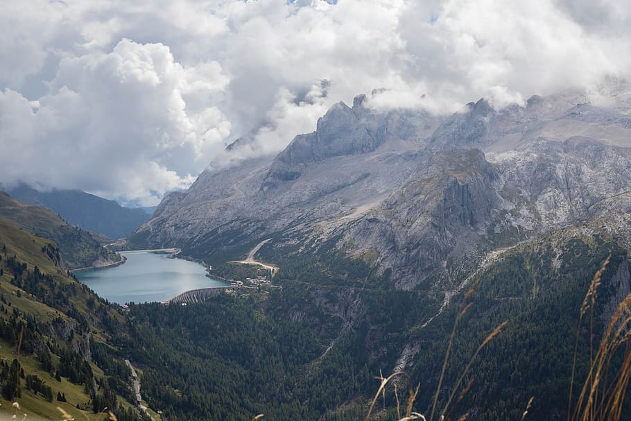 dolomites, mountains, view, italy, landscape, panorama, hiking HD wallpaper