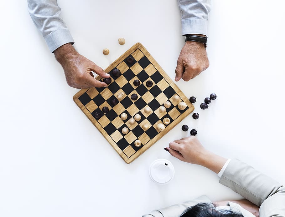 Chess Board, challenge, chess pieces, chessboard, fun, game, gameplan HD wallpaper