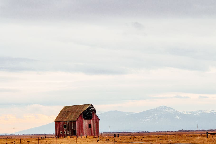 brown and red barn during daytime, sky, architecture, built structure HD wallpaper
