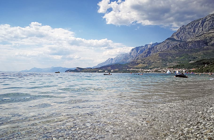 croatia, adriatic sea, tucepi, coast, water, summer, landscape, HD wallpaper