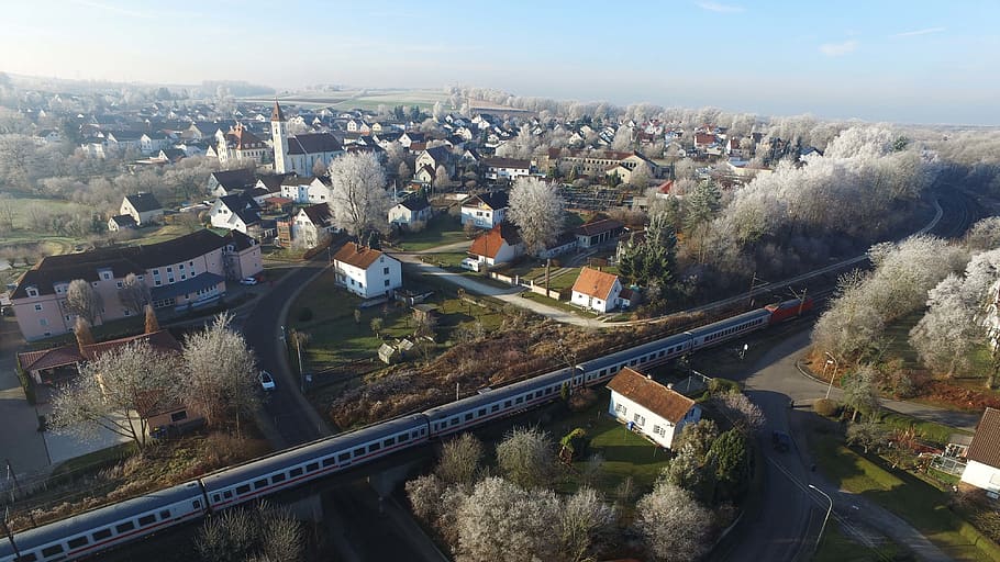 germany, offingen, architecture, built structure, high angle view HD wallpaper