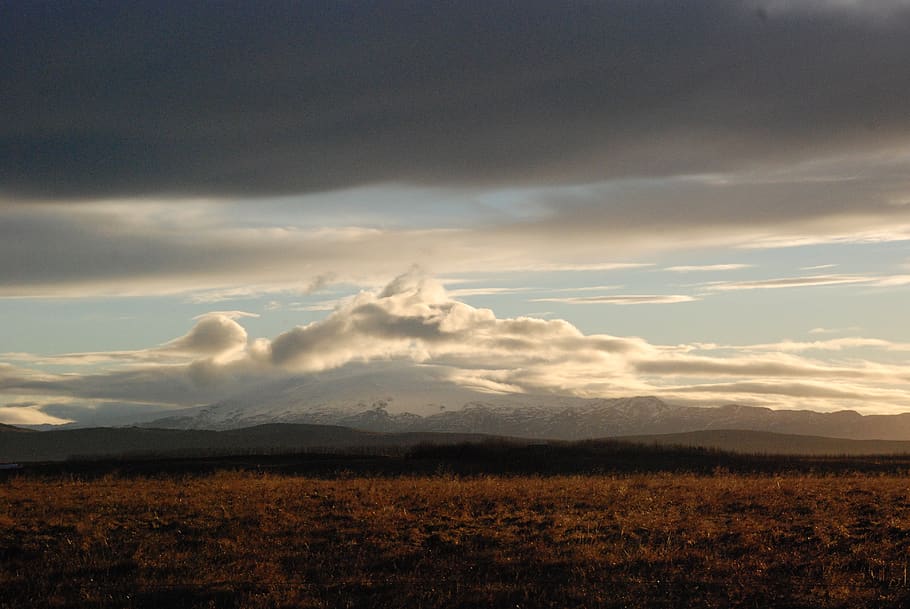 iceland, clouds, sky, nature, outdoors, landscape, mountains HD wallpaper