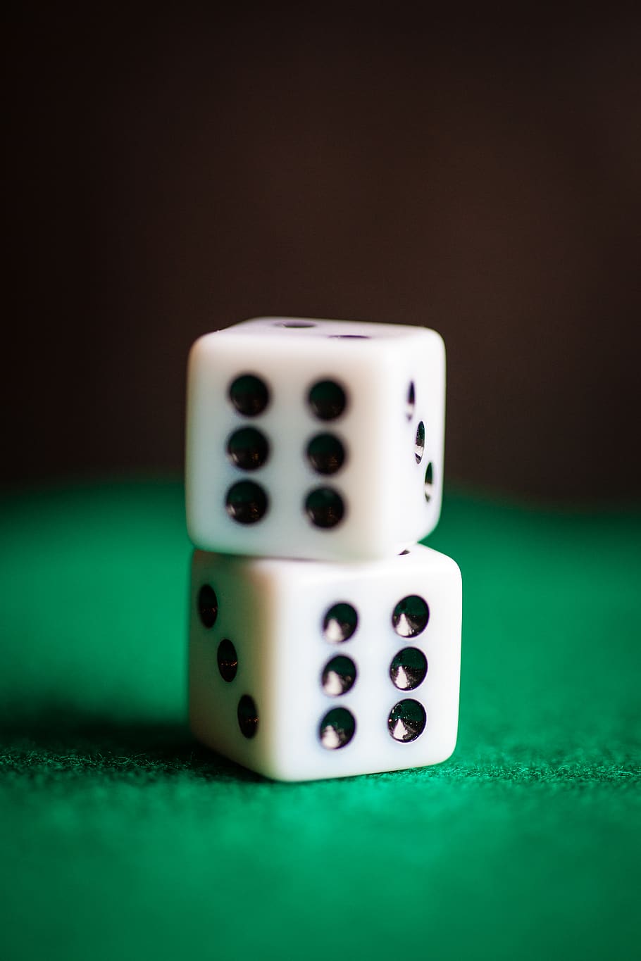 two white-and-black die, gambling, arts culture and entertainment HD wallpaper
