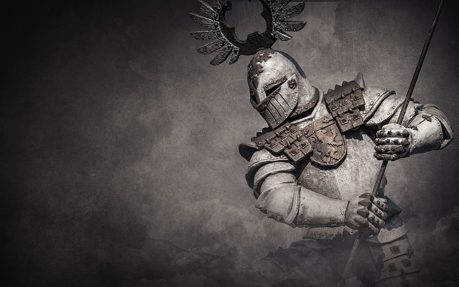 Download wallpaper game, armor, background, warrior, knight, Dark