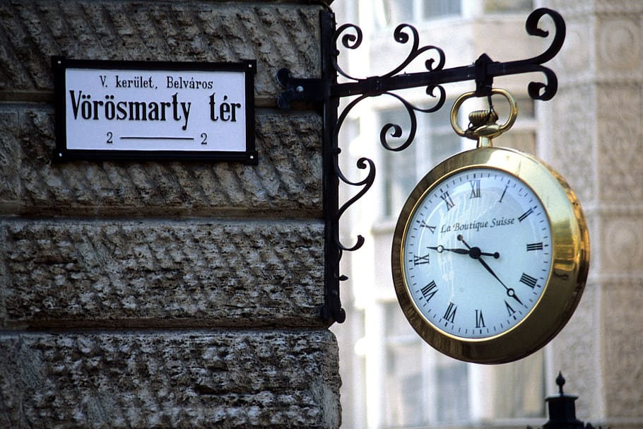 time, clock, old, street, budapest, number, accuracy, wall - building feature HD wallpaper