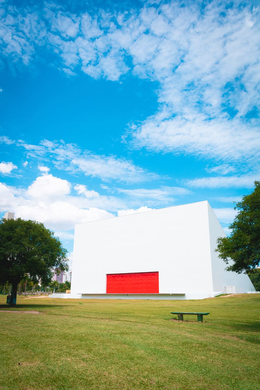 Photo of Building on Park, architecture, clouds, daylight, grass HD wallpaper