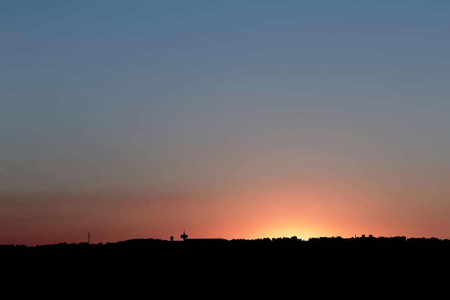 wuppertal, sunset, sky, silhouette, beauty in nature, scenics - nature HD wallpaper
