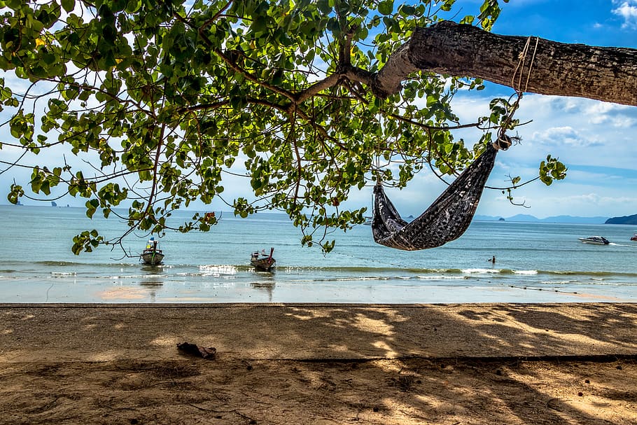 thailand, krabi, sky, nature, hammock, paradise, wow, beautiful HD wallpaper