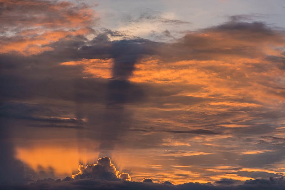bright cloudy sky, cloud - sky, sunset, scenics - nature, beauty in nature HD wallpaper