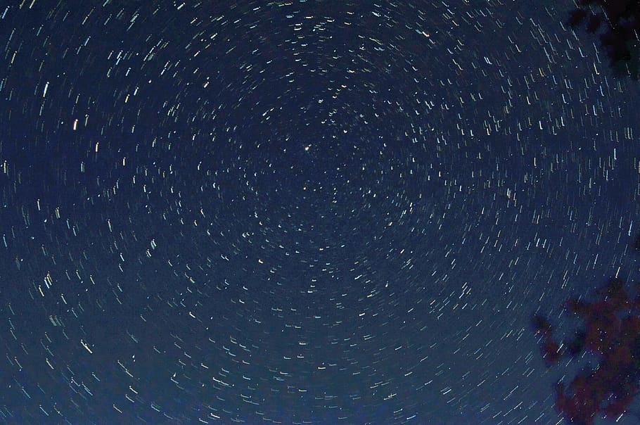 stars, sky, night, space, astronomy, star - space, star trail HD wallpaper