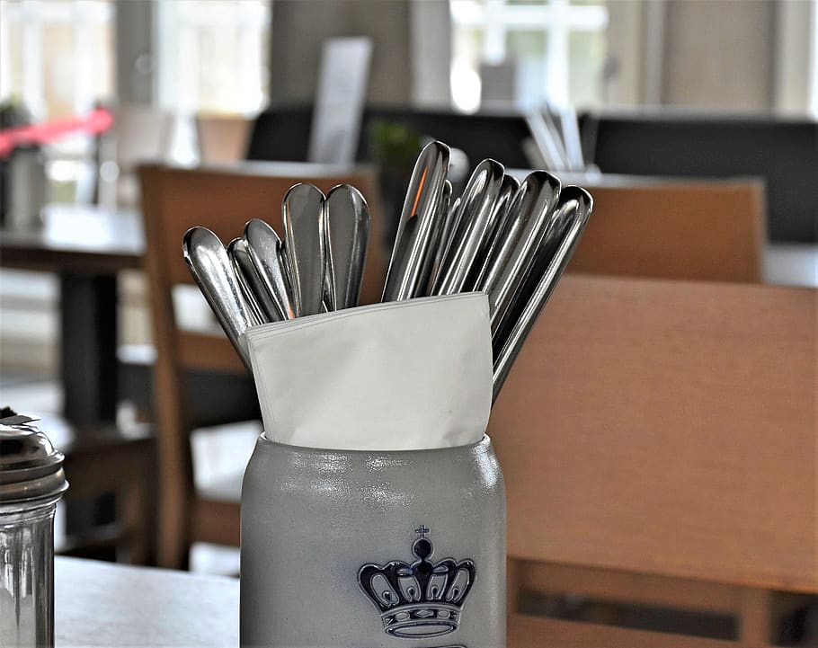 cutlery, restaurant, table, fork, knife, eat, decoration, chairs HD wallpaper