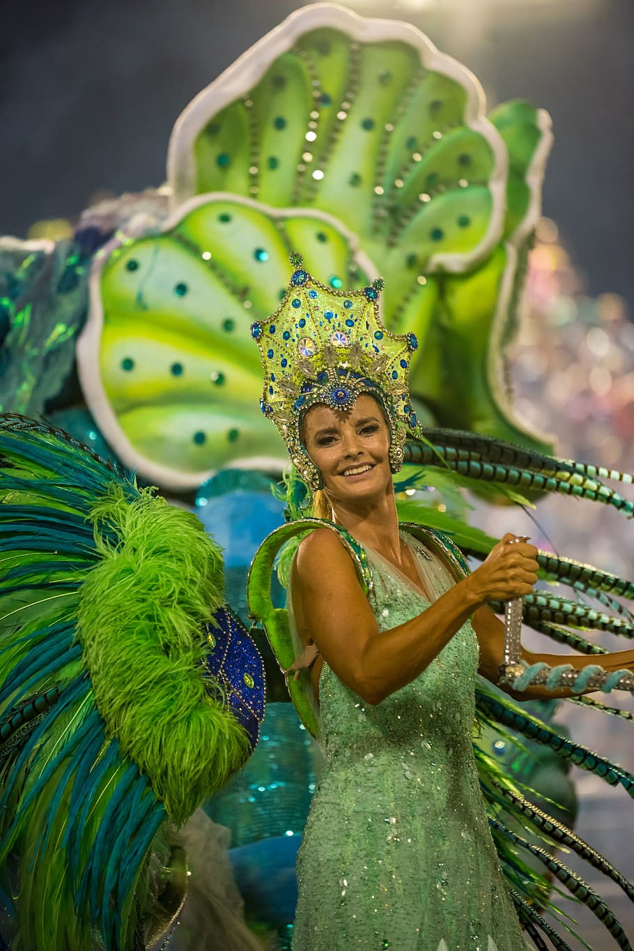 brazil, sambadrome marquês de sapucaí, rio carnival 2018, HD wallpaper