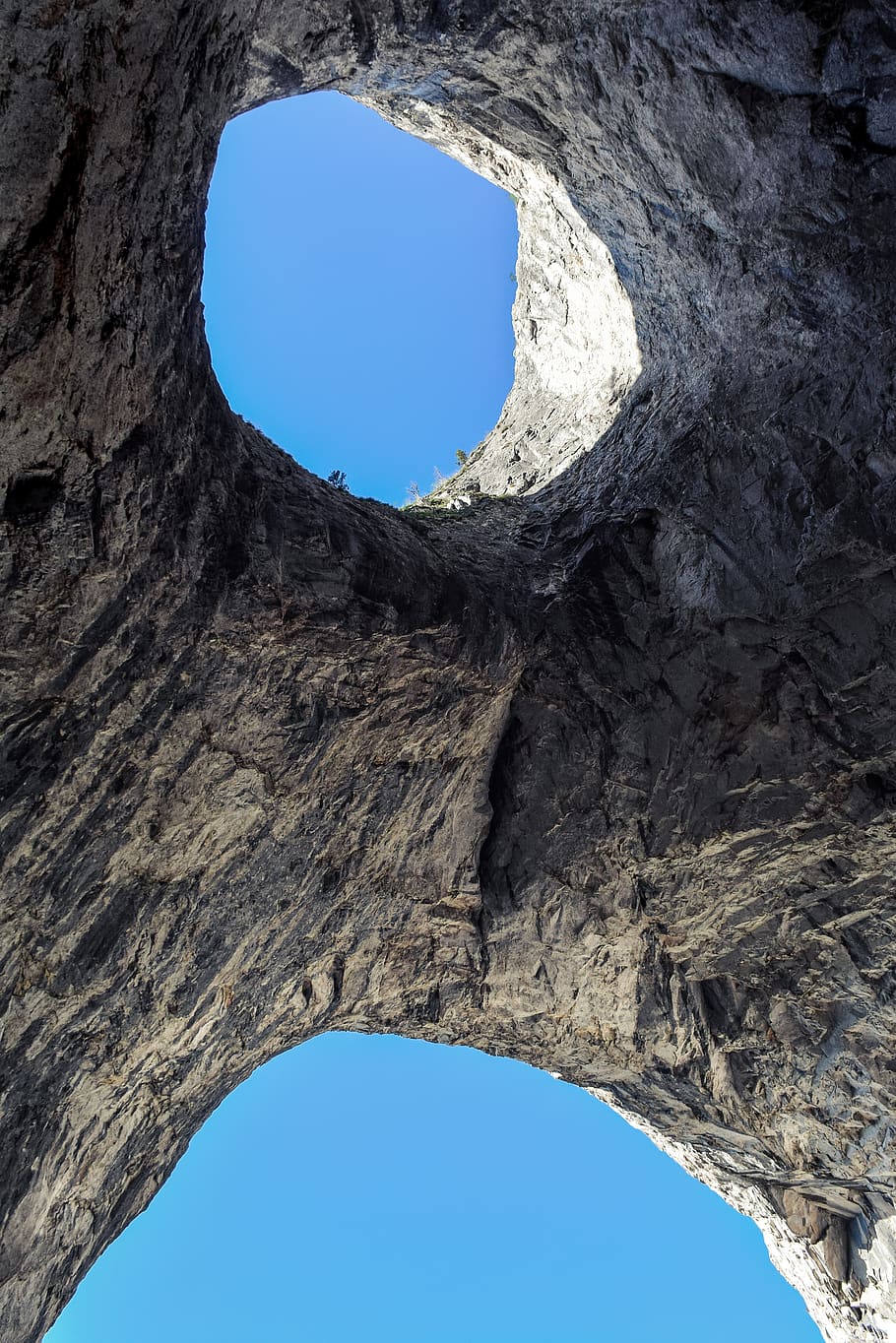 romania, buceș, bolt, mountain, limestone, rock, from below HD wallpaper