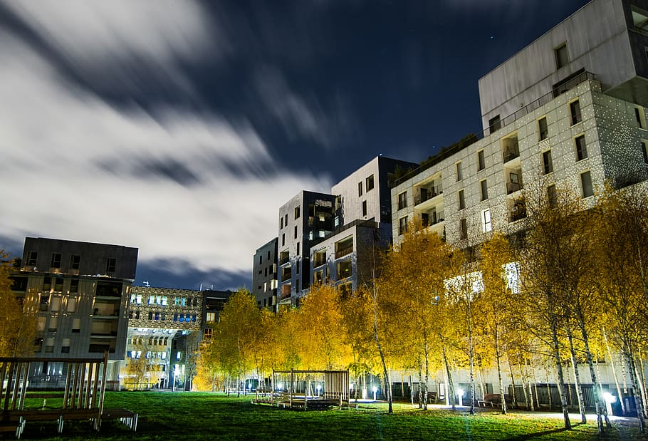 high-rise buildings, building exterior, architecture, built structure HD wallpaper