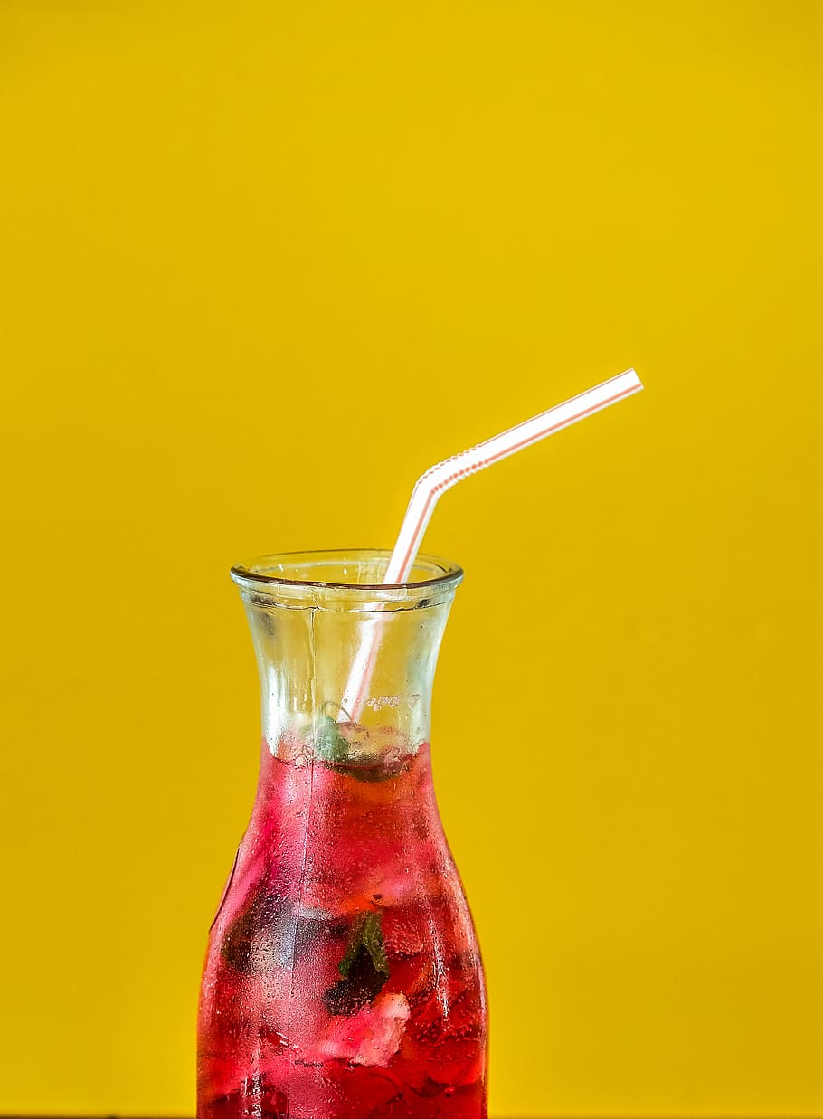Clear Glass Pitcher and White Straw, beverage, close-up, cocktail HD wallpaper