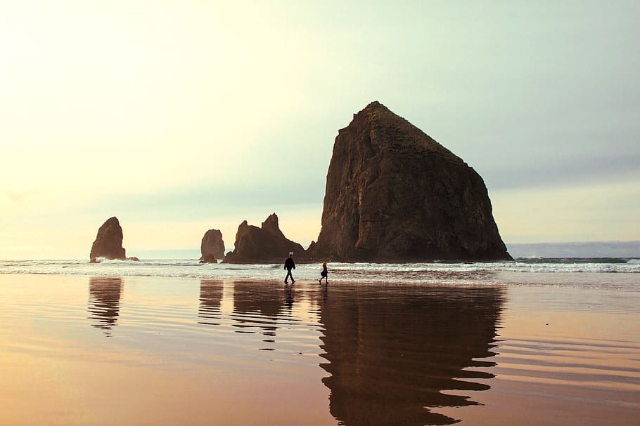 sea, ocean, water, waves, nature, beach, shore coast, rocks HD wallpaper