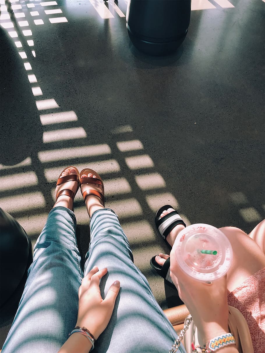 coffee, shutters, hipster, pink, pink shades, sandals, friends